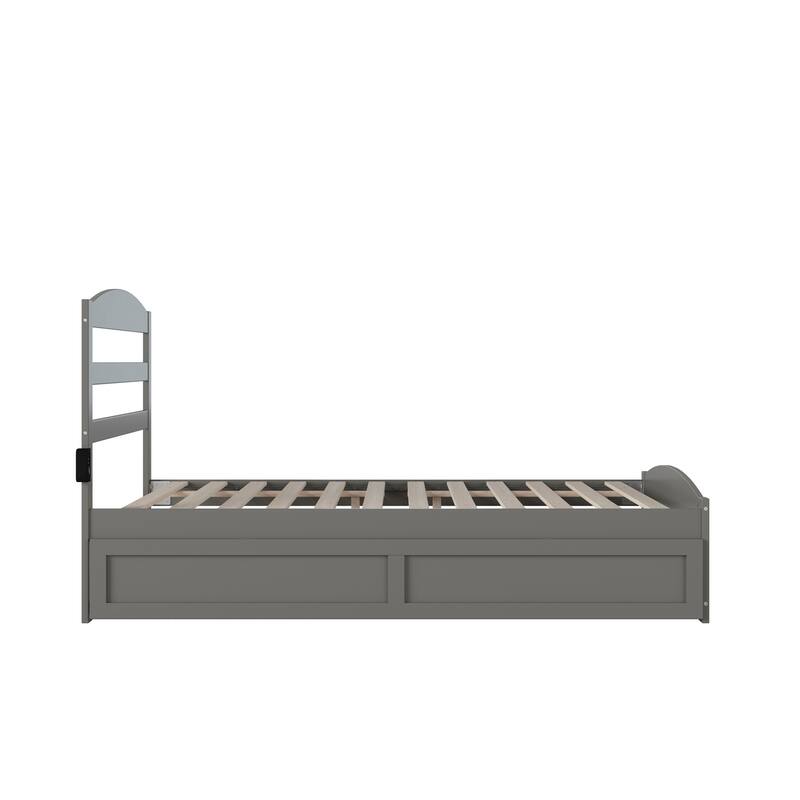 Warren Platform Bed with Footboard and Twin Trundle