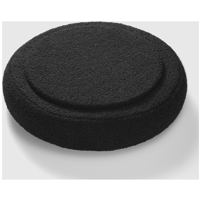 Bayville 16" Tall Sherpa Round Ottoman With Storage