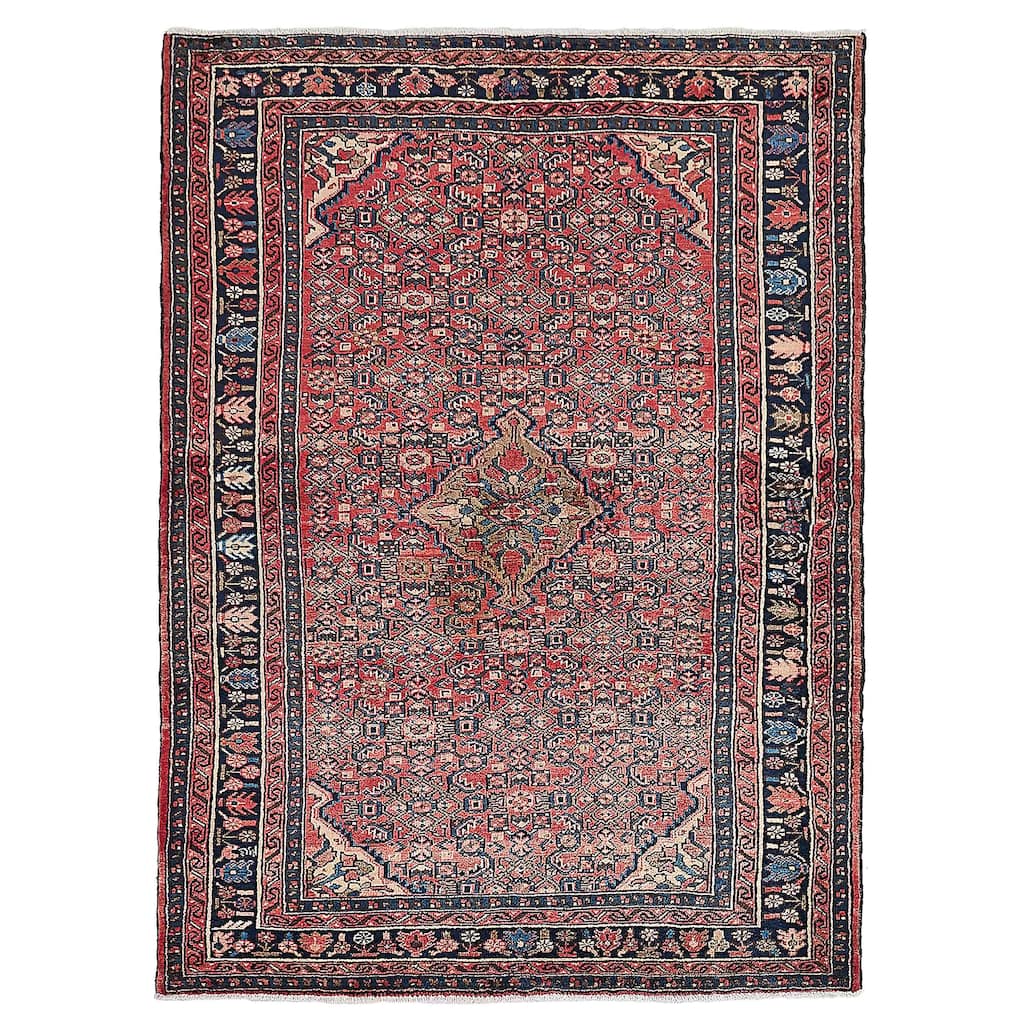 ECARPETGALLERY Hand-knotted Andelz Red Wool Rug - 4'11 x 6'7