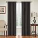 Eclipse Kendall Blackout Window Curtain Panel - 84 Inches - Black