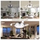 preview thumbnail 14 of 71, Bella Depot 36" Modern Retractable Ceiling Fan with Dimmable Led Light, Remote and APP Control 6-Speed Reversible DC Motor