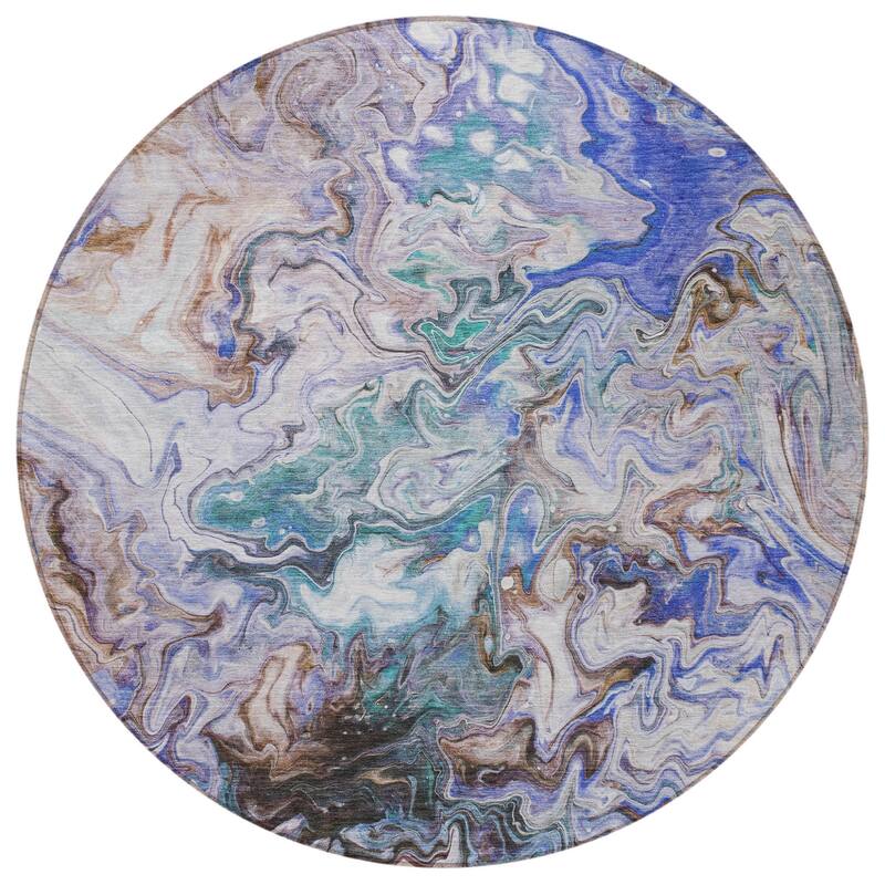HomeRoots Abstract Transitional Rectangle Outdoor Rug