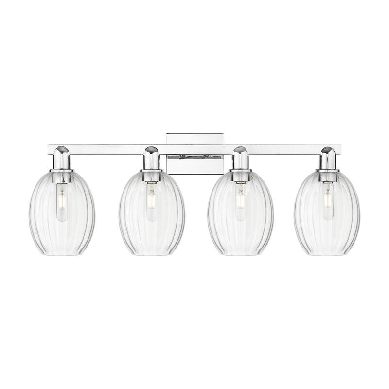 Innovations Lighting 716-4W-13-36 Preston Vanity Preston 4 Light 36" - Polished Chrome / Clear