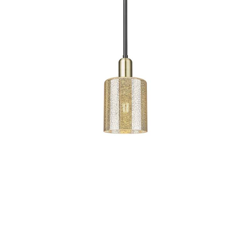 Innovations Lighting 716-1S-10-5 Cobbleskill Pendant Cobbleskill 5" - Black Antique Brass / Mercury