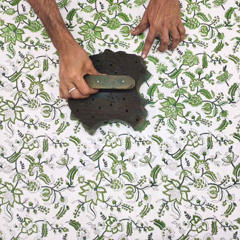 Green Chintz Tablecloth