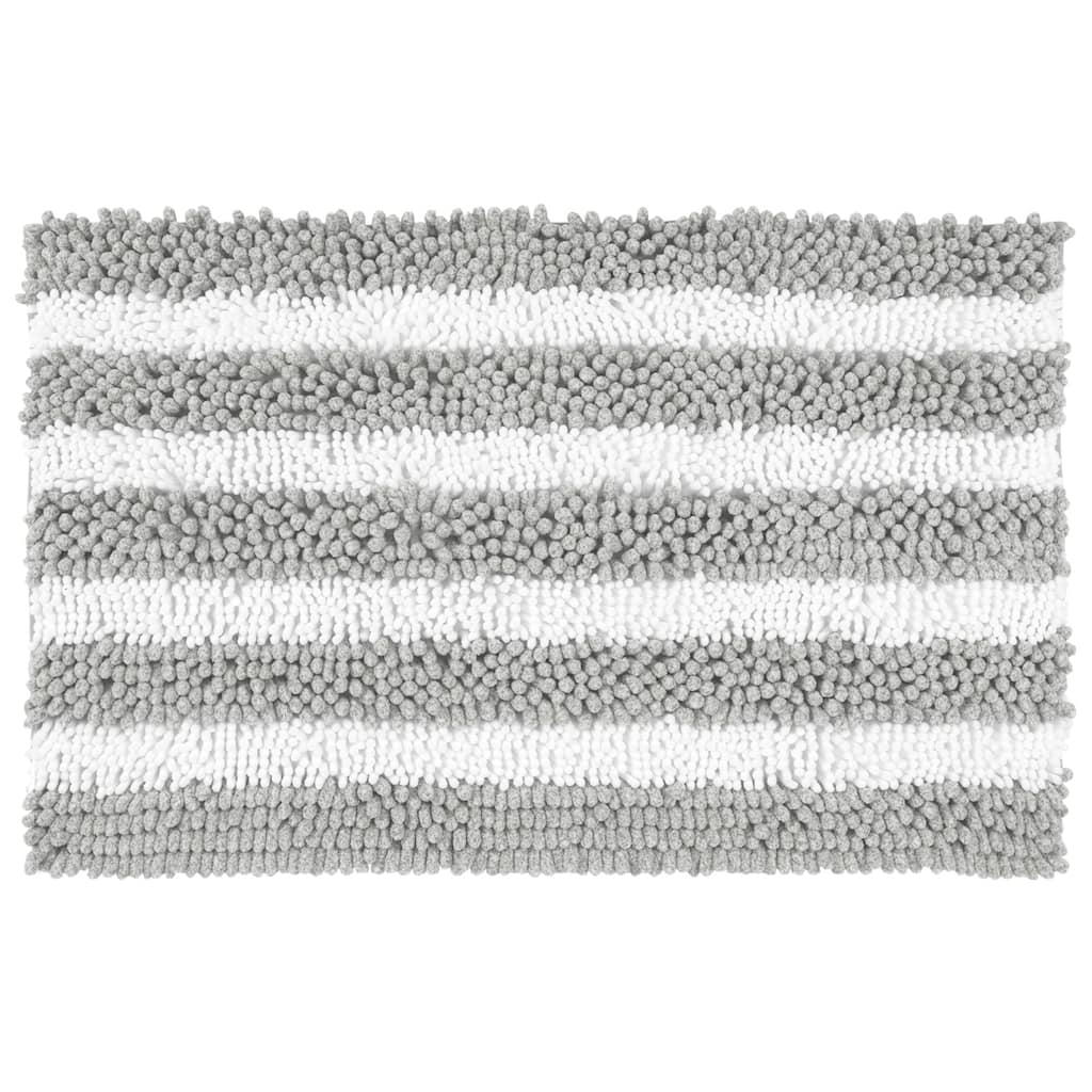 Striped Absorbent Chenille Bath Rugs, Non-Slip Plush Carpet, Floor Mats for Tub, Shower, Bathroom