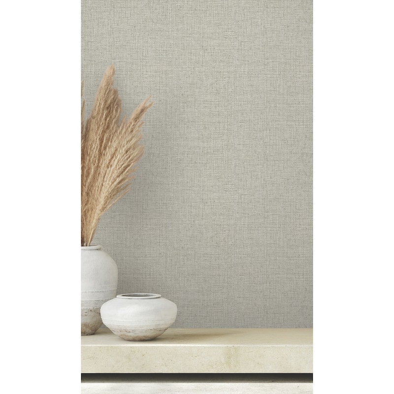 Clarkson Light Grey Woven Wallpaper