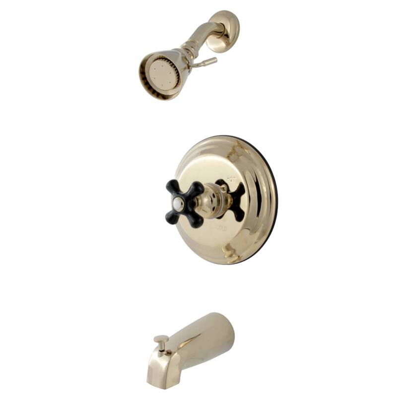 Kingston Brass Duchess Tub and Shower Trim Package with 1.8 GPM Single - Polished Brass