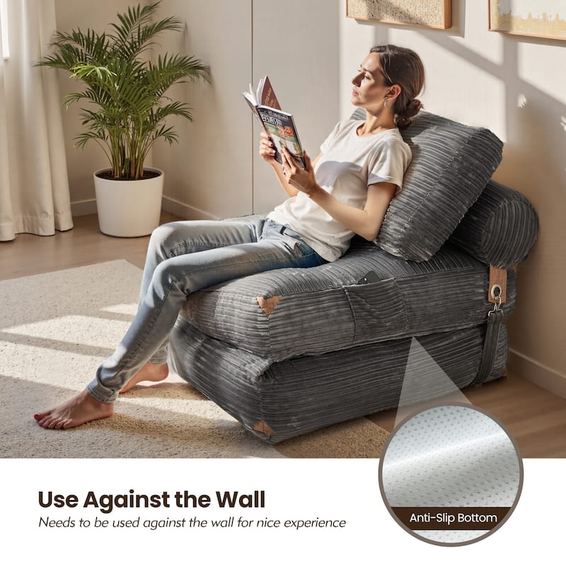 OVIOS Corduroy Foldable ​Compressed Sleeper Sofa