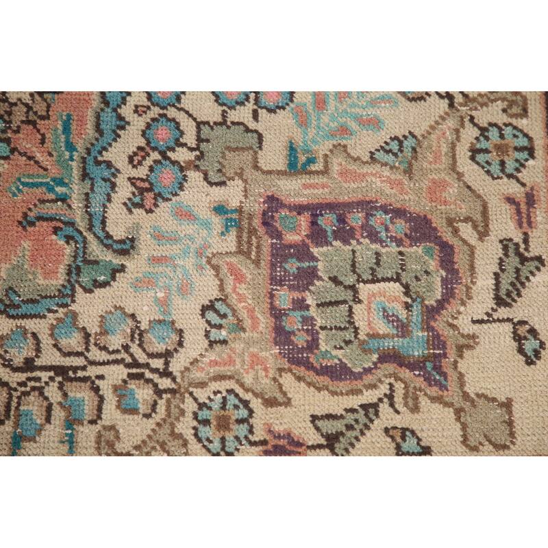 Tabriz Persian Vintage Area Rug Handmade Wool Carpet - 6'7" x 9'6"