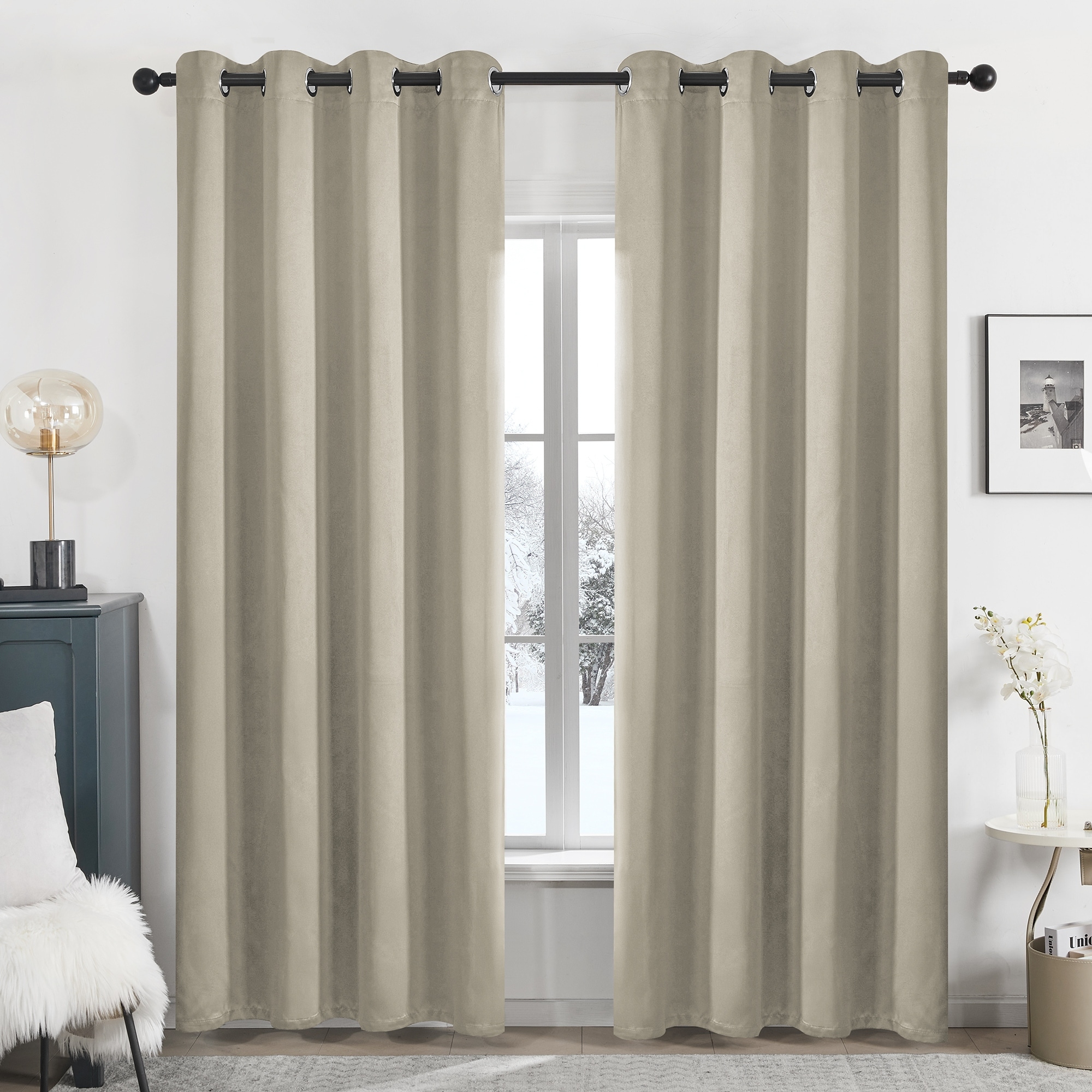 Deconovo Blackout Curtains for Bedroom and Living Room 2 Panels