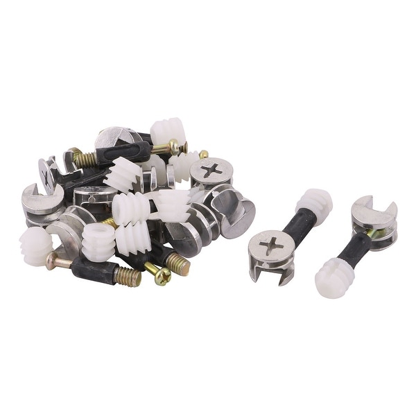 Hotel Metal Furniture Cabinet Cam Lock Connecting Fitting Dowel Nut 12 Sets