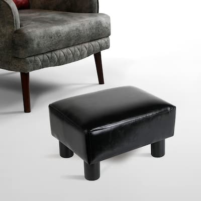 Small Ottoman Footrest PU Faux Leather