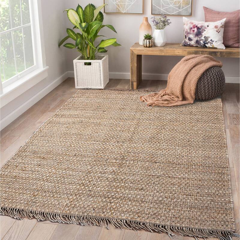 Hand Woven Ineas Flat Weave Jute Traditional Oriental Area Rug