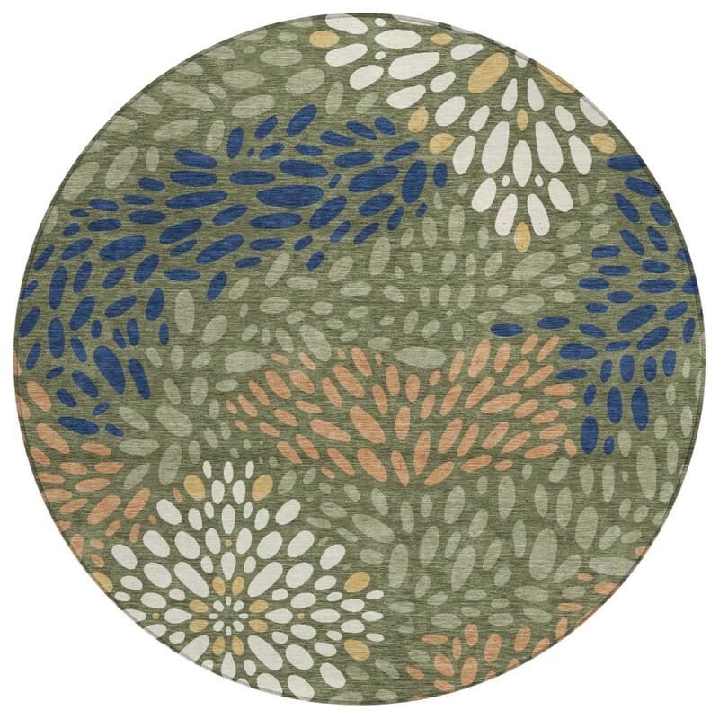 Machine Washable Indoor/ Outdoor Modern Genoa Chantille Rug