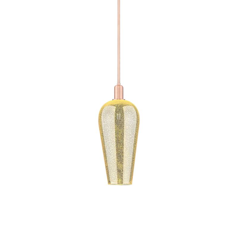 Innovations Lighting 716-1S-20-8 Chelsea Pendant Chelsea 8" Wide Mini - Antique Copper / Mercury Deco Swirl