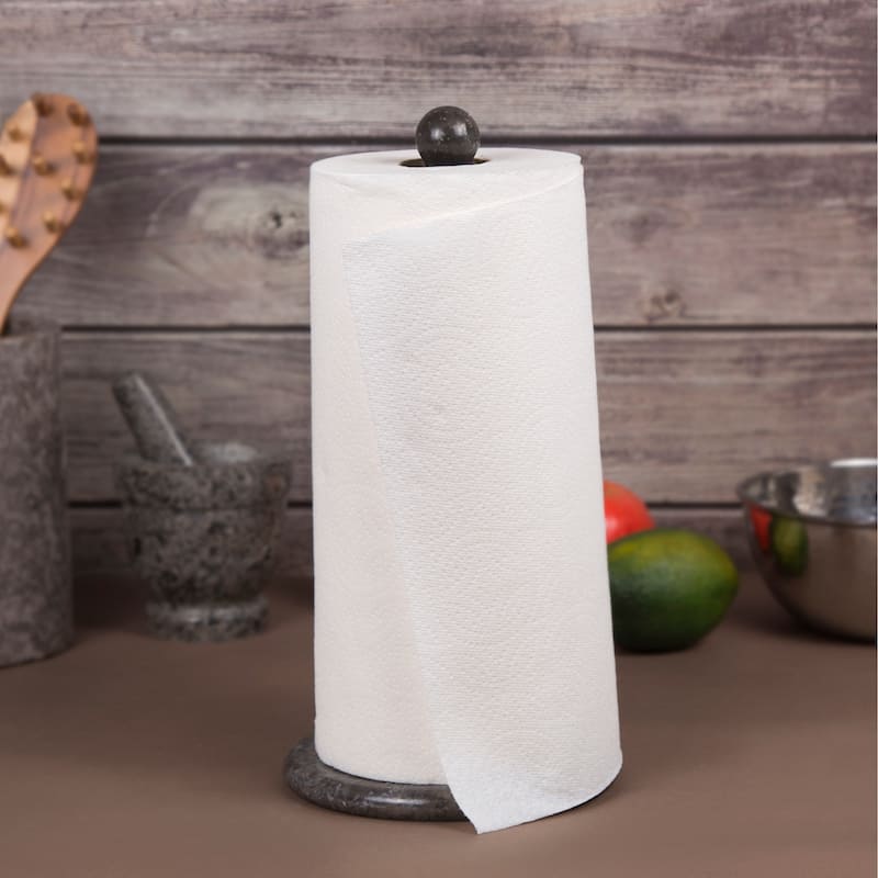 Creative Home Charcoal Marble 12.75"H Deluxe Upright Paper Towel Holder