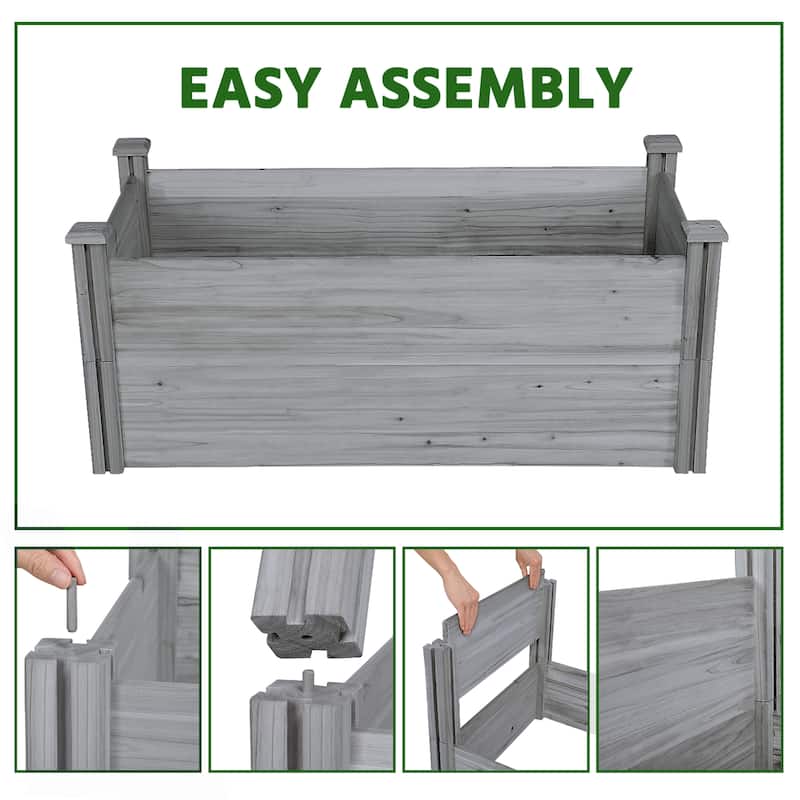 Yaheetech Wooden Raised Garden Bed Planter Box for Garden/Yard
