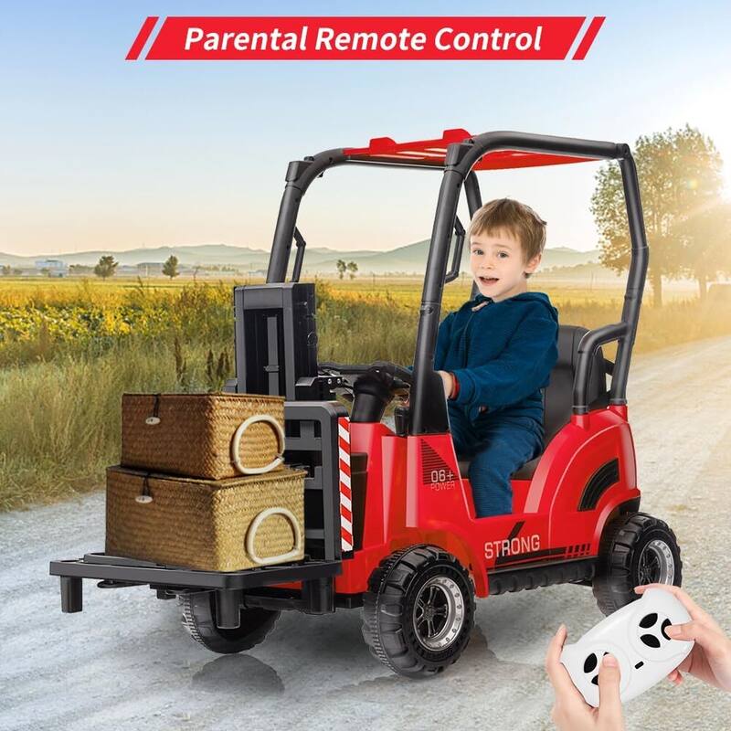 12V Kids Ride on Forklift Car with Tent