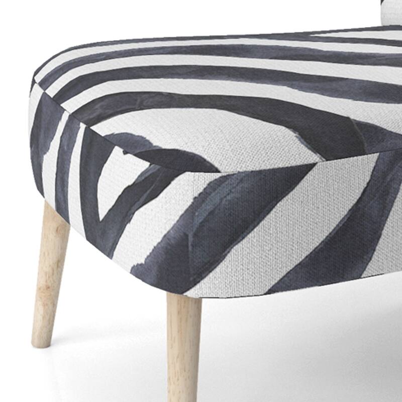 Designart "Zebra Striped " Upholstered Cabin & Lodge Accent Chair and Arm Chair