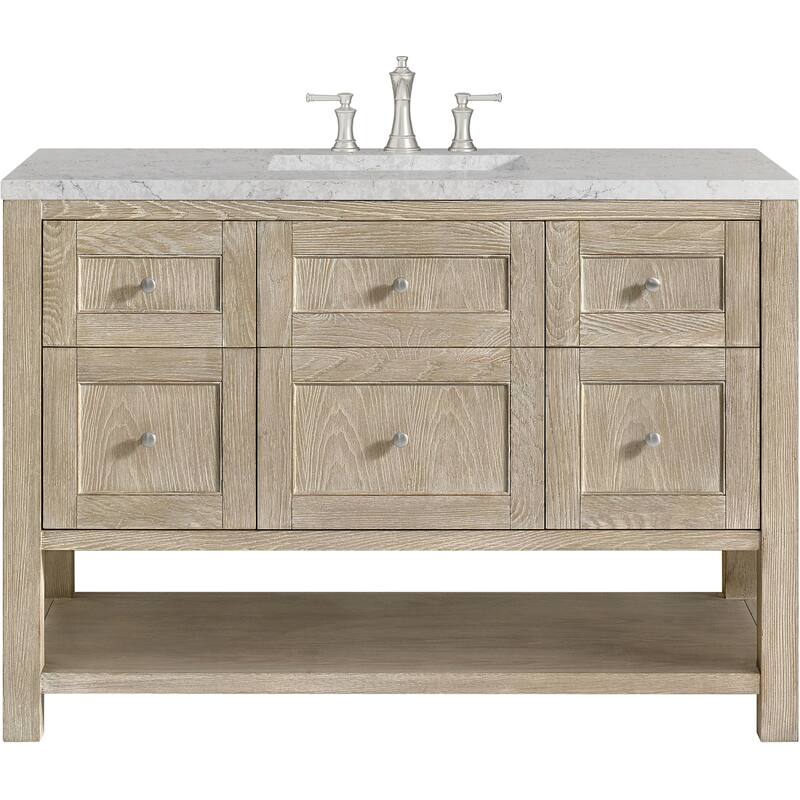 James Martin Vanities 330-V48-FEJP Breckenridge 48" Free Standing - Whitewashed Oak