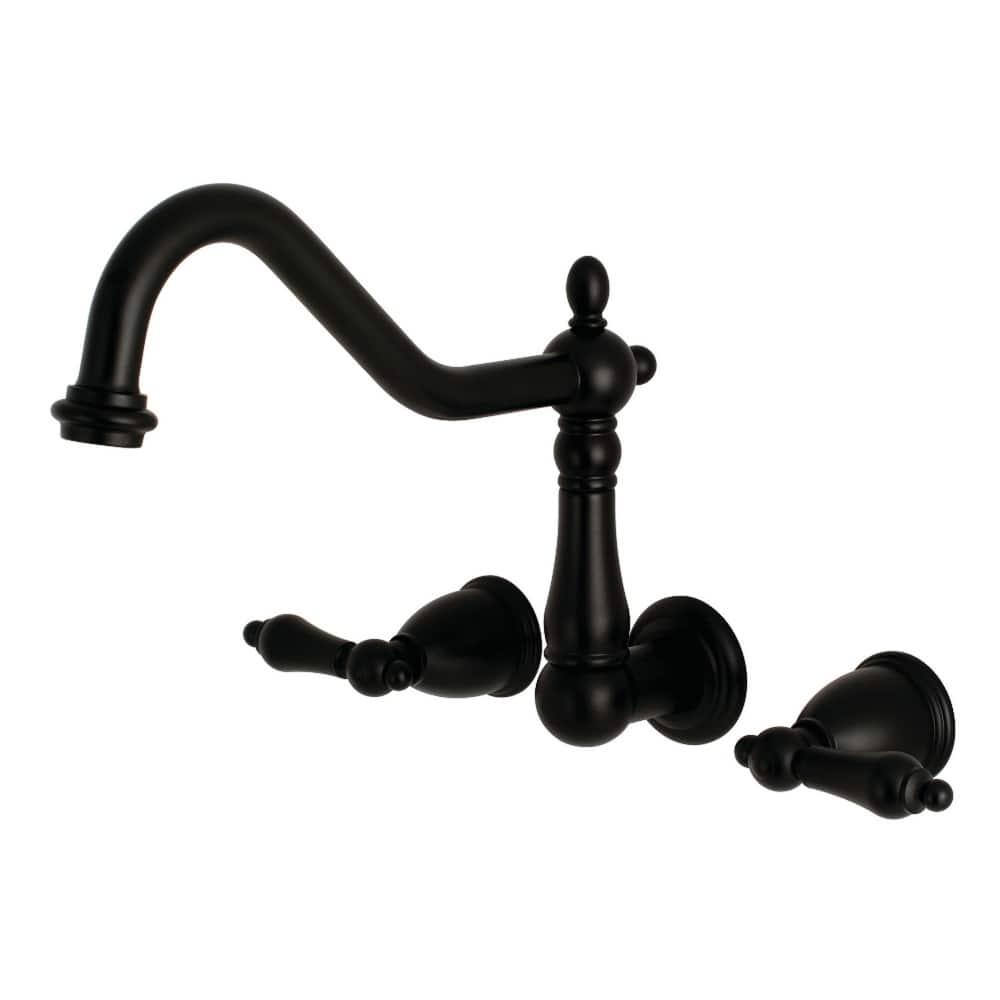 Heritage 3-Hole Wall Mount Roman Tub Faucet in Brushed Nickel