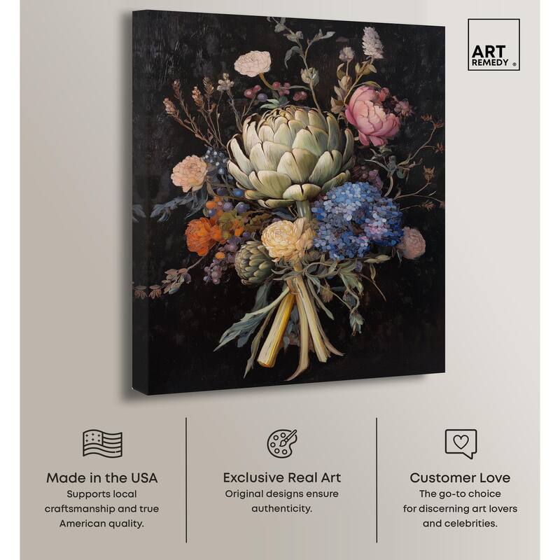 Moody Artichoke II Canvas by Art Remedy, Gallery Wrapped