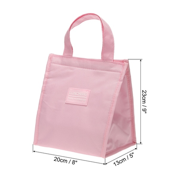dimension image slide 2 of 3, Insulated Lunch Bags, 8"x5"x9" Thermal Lunch Portable Containers Bag