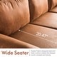 preview thumbnail 32 of 56, OVIOS Mid-Century SUEDE Leather Chaise Reversible Sofa