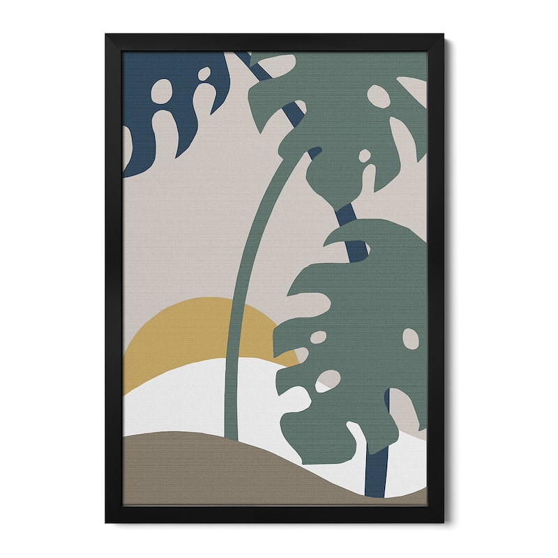 Monstera Cut Out II Premium Framed Poster by 1x Studio II - Black - 24x32x1