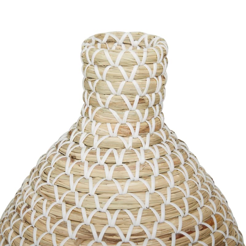 Seagrass Handmade Woven Decorative Vase - Brown - Roche River Decor