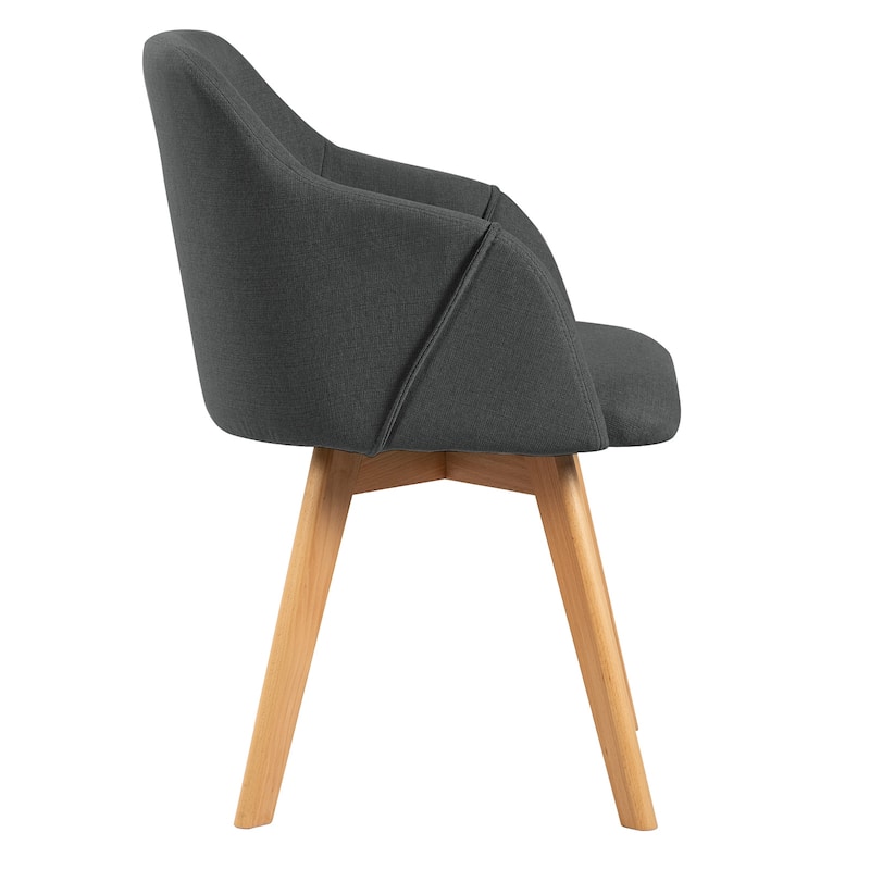 Upholstered Swivel Dining Chairs Set of 2 with Solid Wood Legs - 33.1" H x 21.5" W x 22.5" D