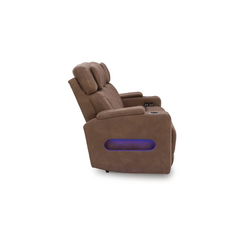 Signature Design by Ashley Point Clear Brown Power Reclining Sofa - 87"W x 40"D x 42"H