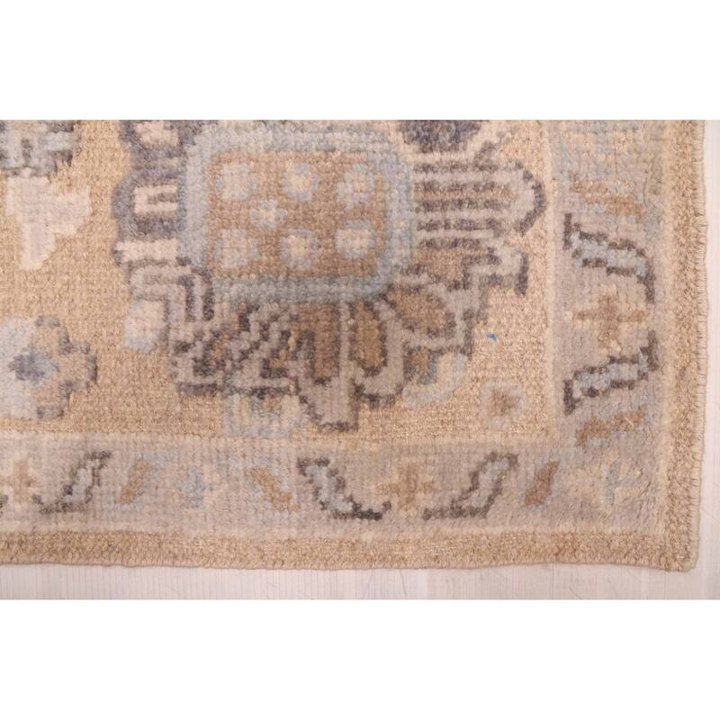 ECARPETGALLERY Hand-knotted Finest Oushak Tan Wool Rug - 7'11 x 10'11