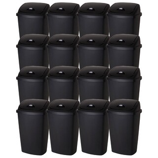 Sterilite 13.2gal Home Office SwingTop Wastebasket Trash Can ...