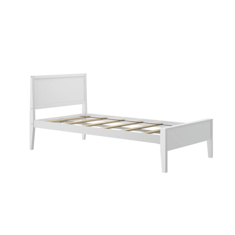 Max and Lily Twin-Size Bed with Panel Headboard