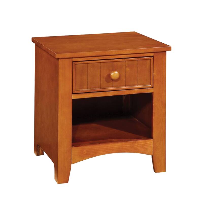 Wooden Nightstand with a Drawer
