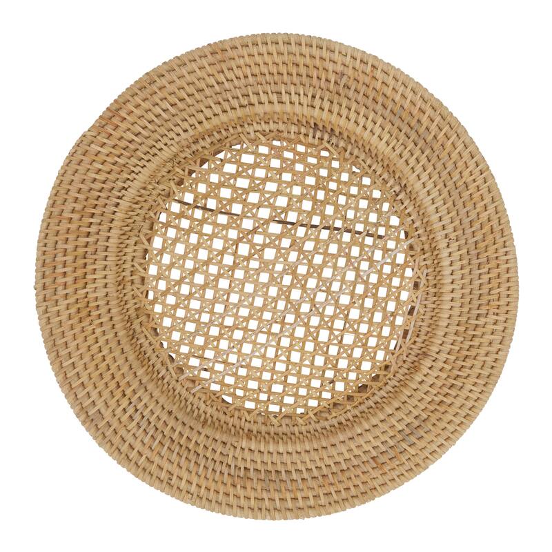Round Design Rattan Charger Plates (Set of 4)