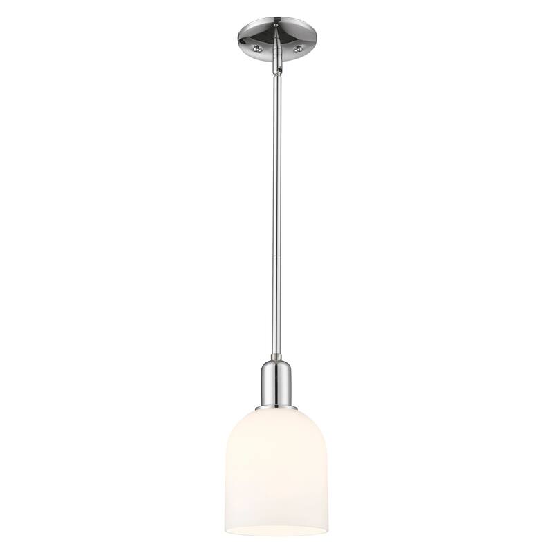 Innovations Lighting Endless Possibilities Arcadia - Bella - 1 Light 6" Stem Hung Mini Pendant - Polished Chrome/White