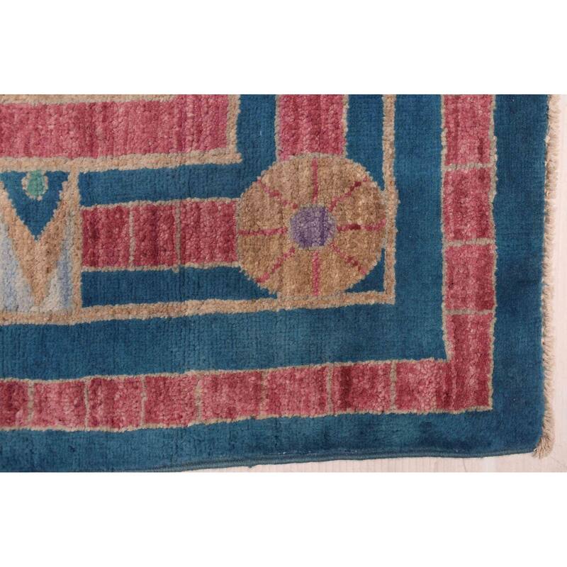 ECARPETGALLERY Hand-knotted Signature Collection Blue Wool Rug - 9'2 x 12'1