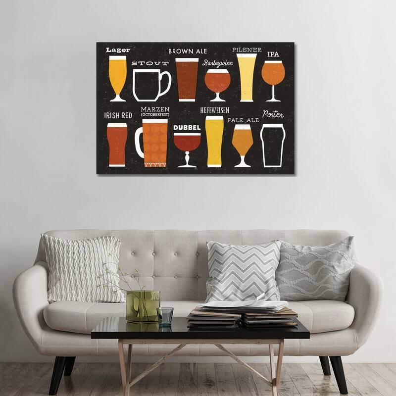 iCanvas "Craft Beer List" by Michael Mullan Canvas Print - 32x48x1.5