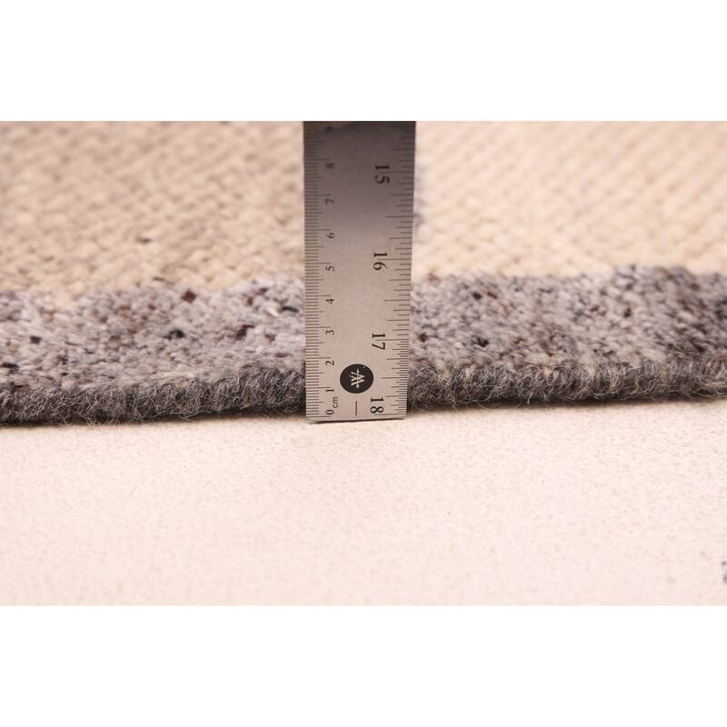 ECARPETGALLERY Hand-knotted Tangier Taupe Wool Rug - 5'0 x 7'11