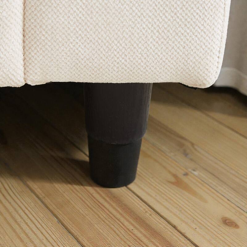 94.8" Chenille Deep Seat Sofa, Modern Cloud-Like Upholstered 3-Seater Couch for Living Room, Bedroom, Office & Apartments