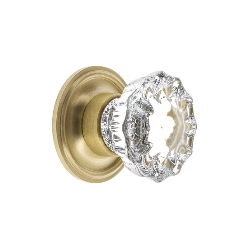 Grandeur VERS-CRYS-KNOB-GEO Versailles 1-3/8" Vintage Luxury Fluted - Satin Brass
