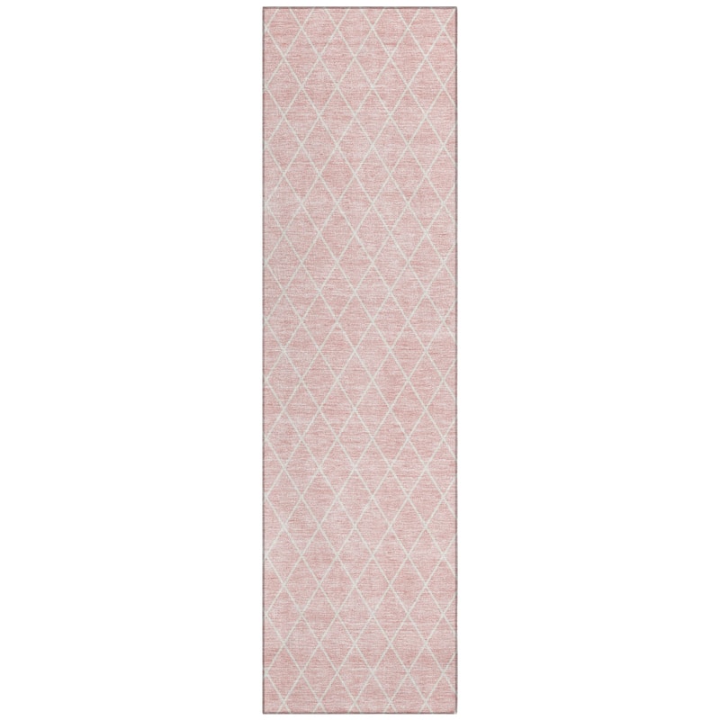 Machine Washable Indoor/ Outdoor Chantille Diamond Trellis Rug