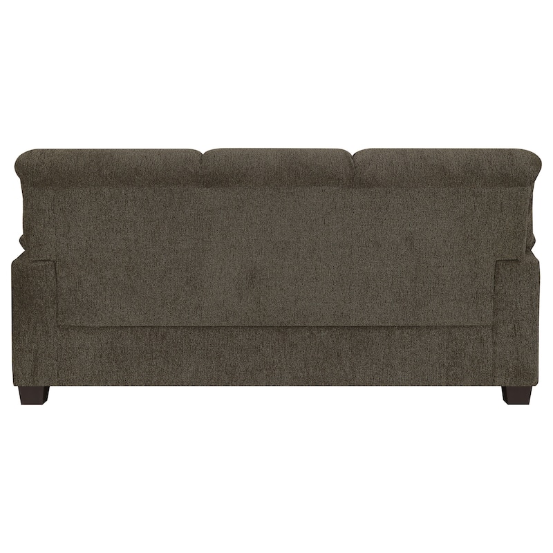 Clementine Transitional Nailhead Trim Upholstered Padded Arm Sofa