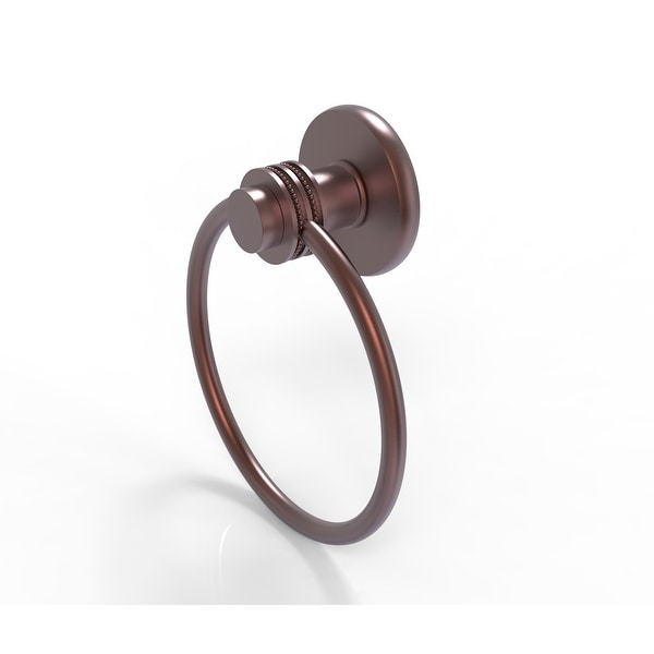 Allied Brass Mercury Collection Towel Ring with Dotted Accent
