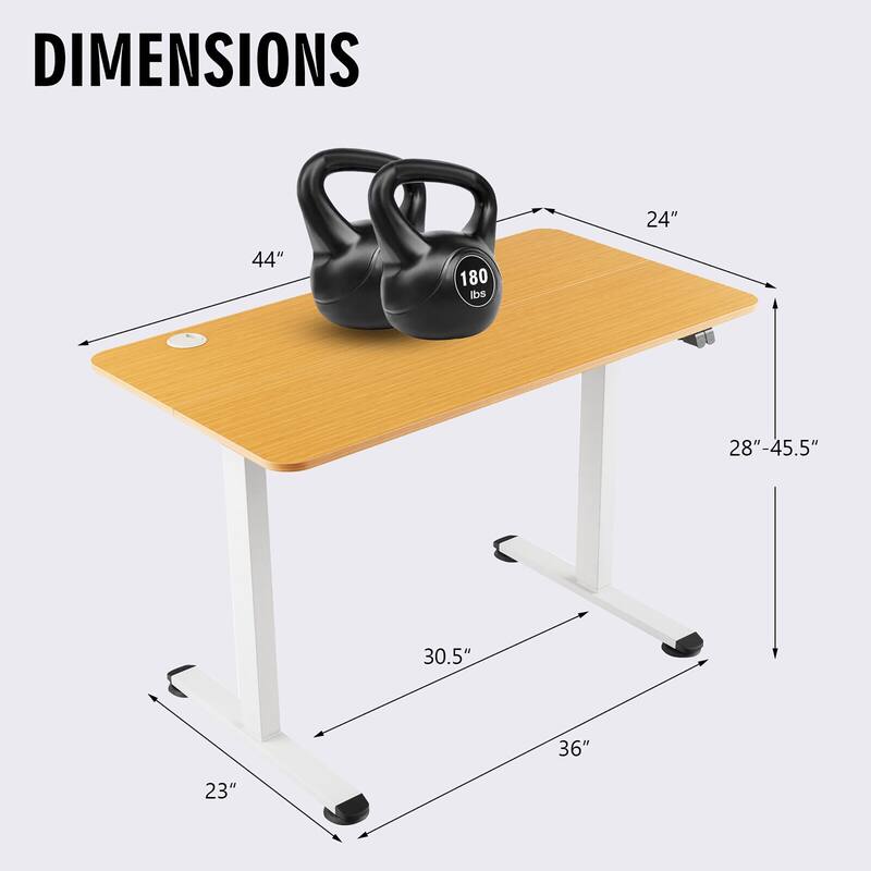Gymax Electric Standing Desk Adjustable Stand up Computer Desk