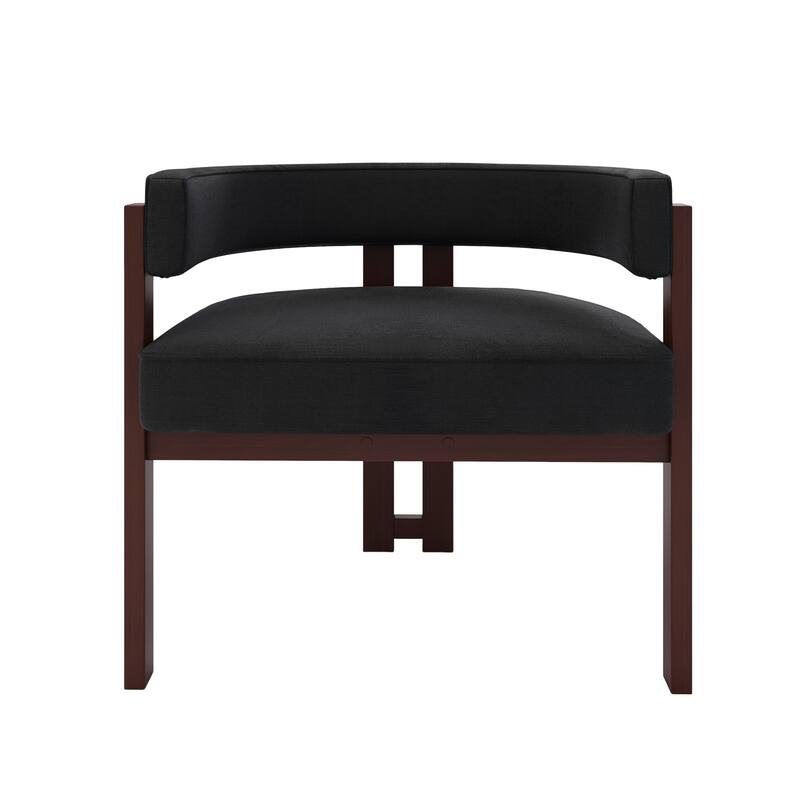 Set of 2 Modern Accent Chair Teddy Upholstered Armchair with Open Back 3 Legs Barrel Dining Chair Comfy Side Chair