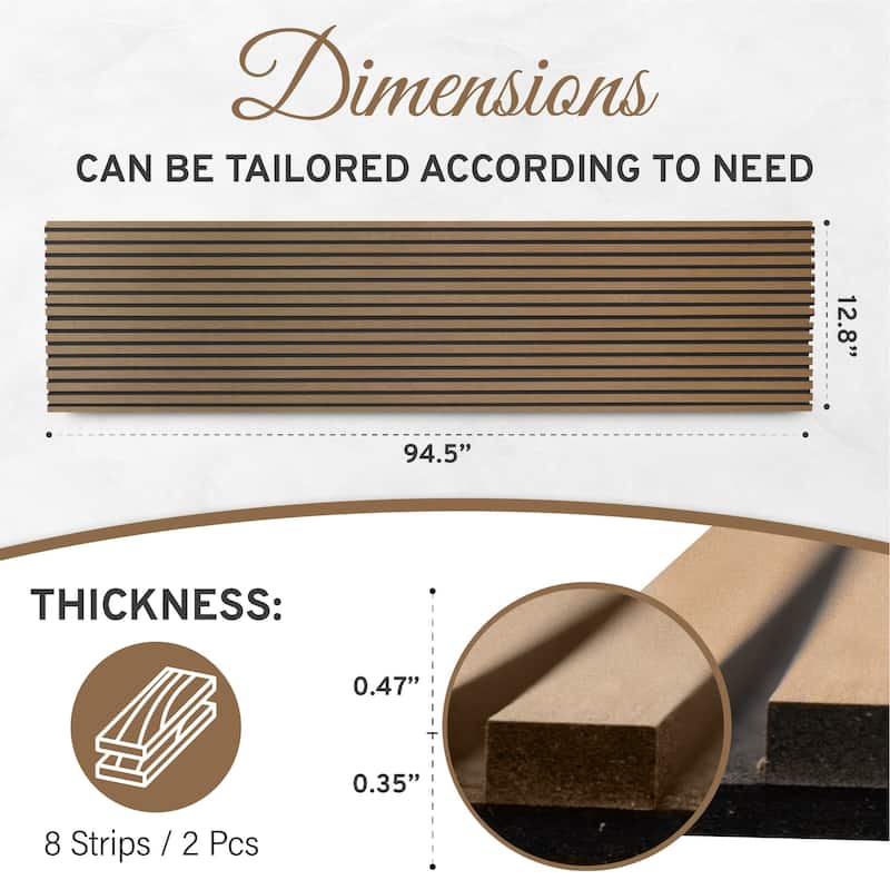 2 Pack Acoustic Wood Wall Panels